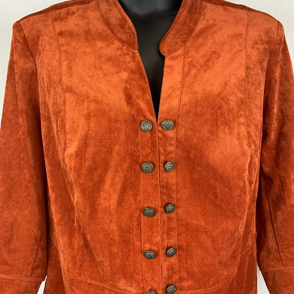 Fox &Ali faux suede rust jacket , size 3x - Picture 3 of 6